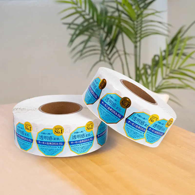 Güçlü Yapışkanlı Sürtünmeye Dirençli Kahve Poşeti Kendinden Yapışkanlı Etiket Etiketi