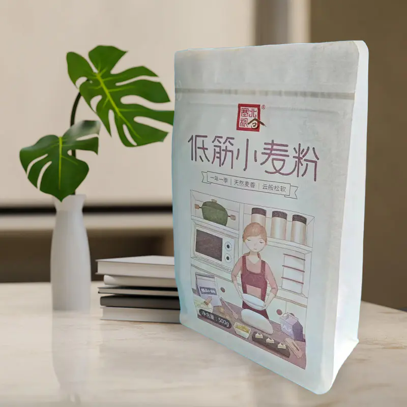 Sert, dayanıklı, nefes alabilen, yırtılmaya karşı dayanıklı Parçalanabilir Kraft Kağıt Kese Sert, dayanıklı, nefes alabilen, yırtılmaya karşı dayanıklı Parçalanabilir Kraft Kağıt Kese